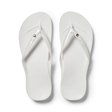Archies Thongs Pearl Shimmer (White) - Crystal