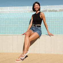 Load image into Gallery viewer, Archies Thongs Pearl Shimmer (White) - Crystal