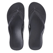 Load image into Gallery viewer, ARCHIES THONGS BLACK - Noosa Footwear Co. 