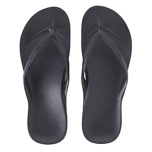 ARCHIES THONGS BLACK - Noosa Footwear Co. 