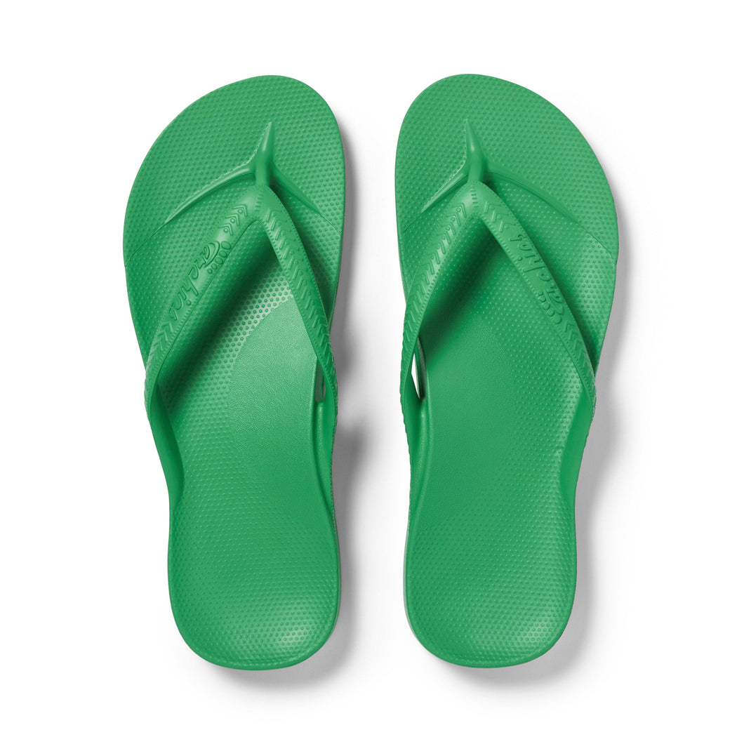 Kelly Green - Arch Support Thongs