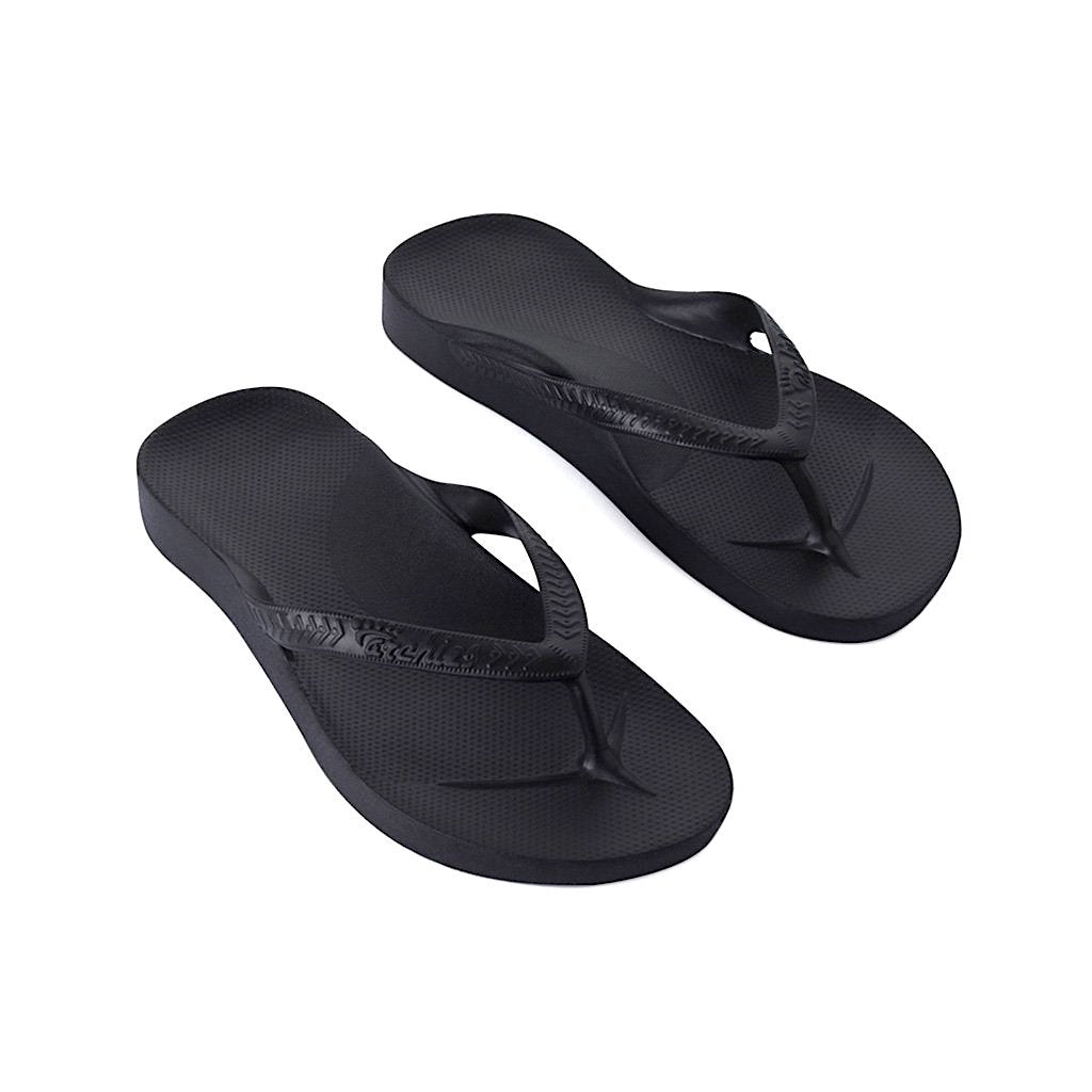 ARCHIES THONGS BLACK - Noosa Footwear Co. 