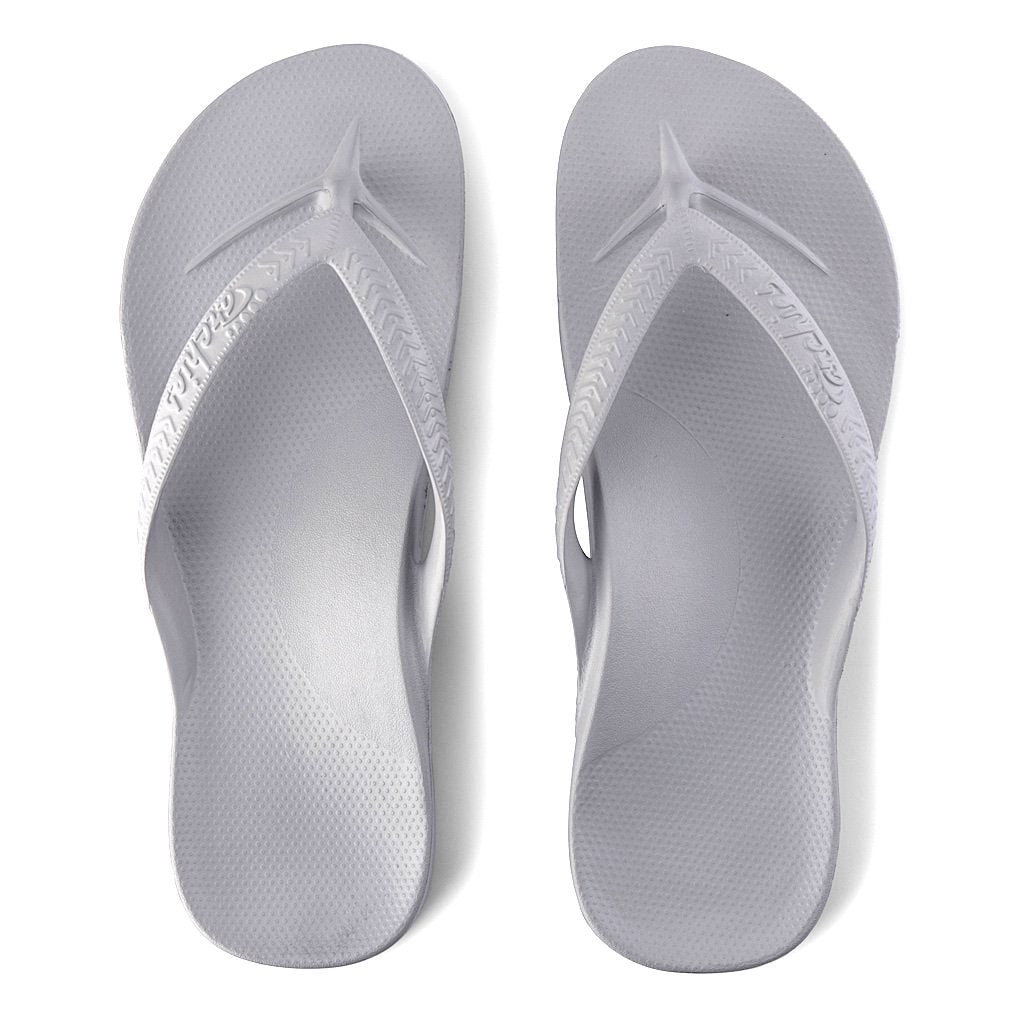 ARCHIES THONGS GREY - Noosa Footwear Co. 