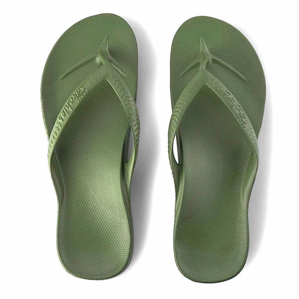 ARCHIES THONGS KHAKI - Noosa Footwear Co. 