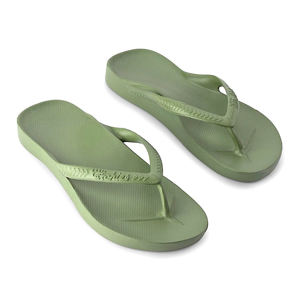 ARCHIES THONGS KHAKI - Noosa Footwear Co. 