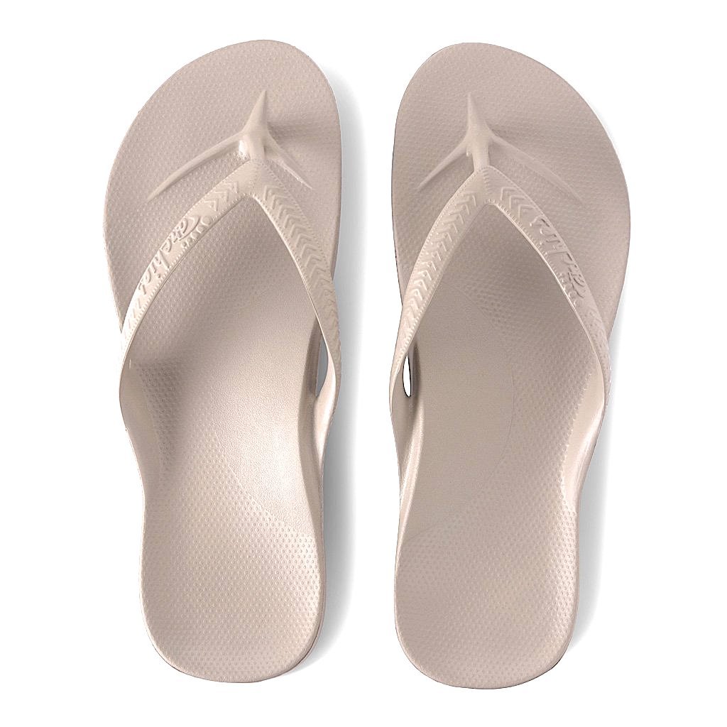 ARCHIES THONGS TAUPE - Noosa Footwear Co. 