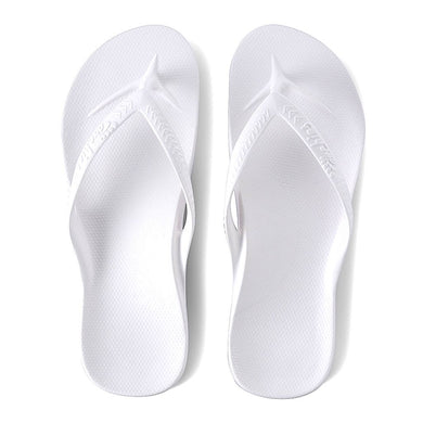 ARCHIES THONGS WHITE - Noosa Footwear Co. 