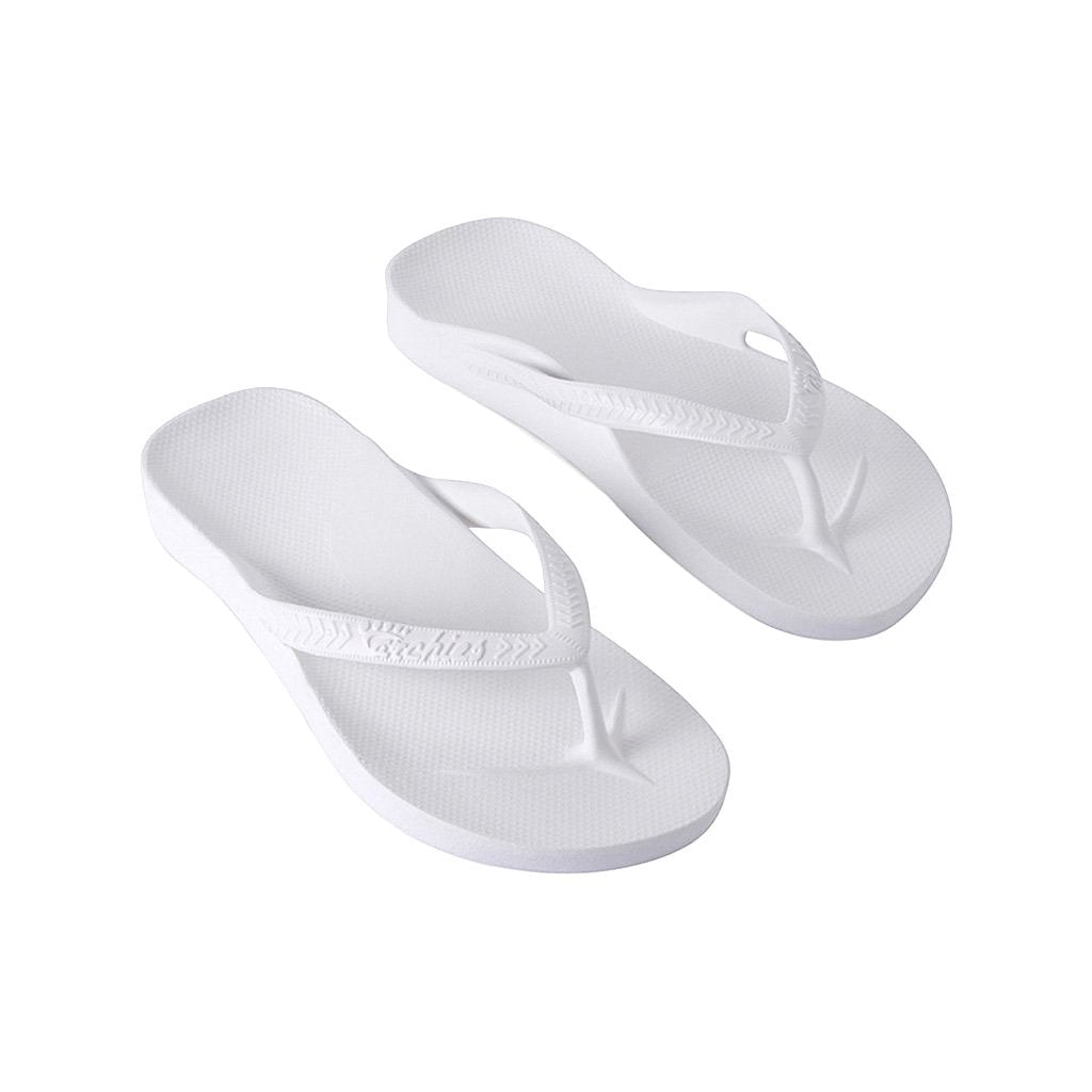 ARCHIES THONGS WHITE - Noosa Footwear Co. 